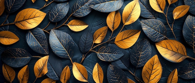 Gold and Black Leaves