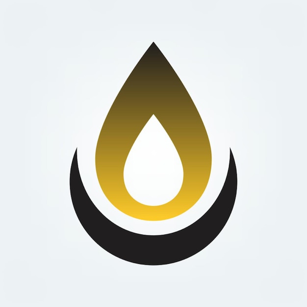 a gold and black logo with a gold symbol that says a drop