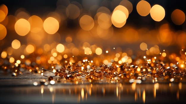 A gold bokeh background