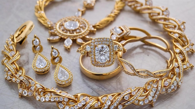 Gold bridal jewellery set