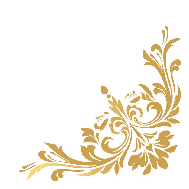 a gold and brown design is printed on a white background