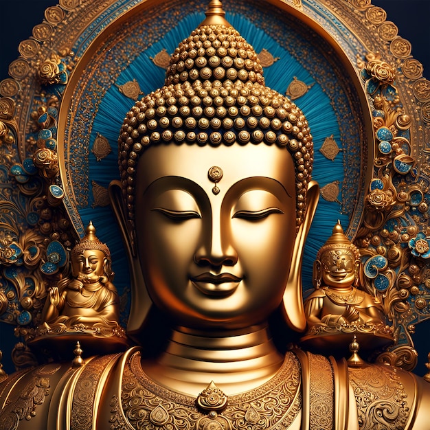 a gold buddha statue