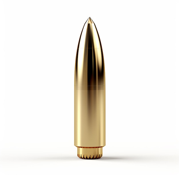 Photo a gold bullet with a black cap