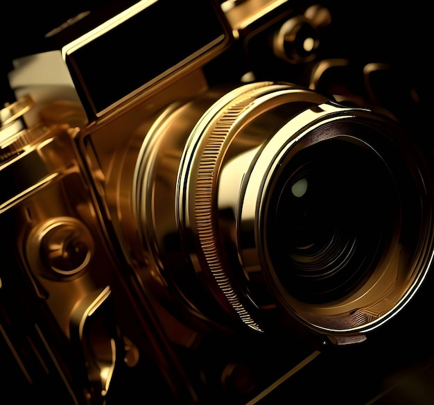 Gold Camera Suitable for Photography Day