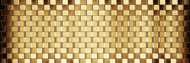 Gold carbon fiber background pattern 3d rendering