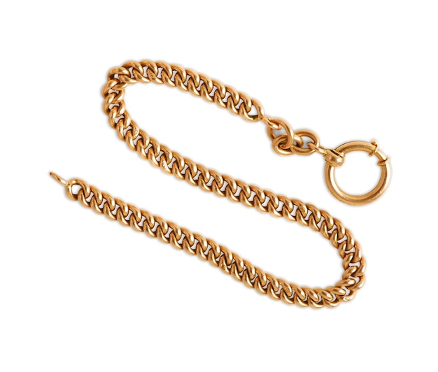 Gold chain isolated