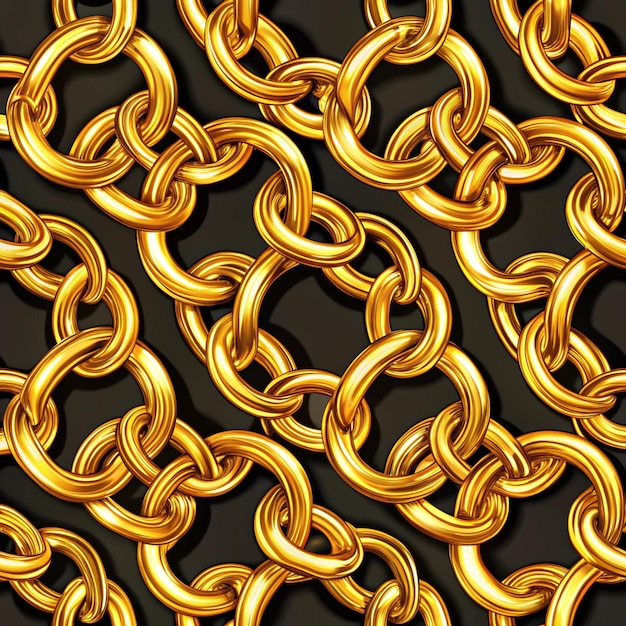 Gold chains seamless pattern luxury illustration golden lace luxury design vintage riches seamless background