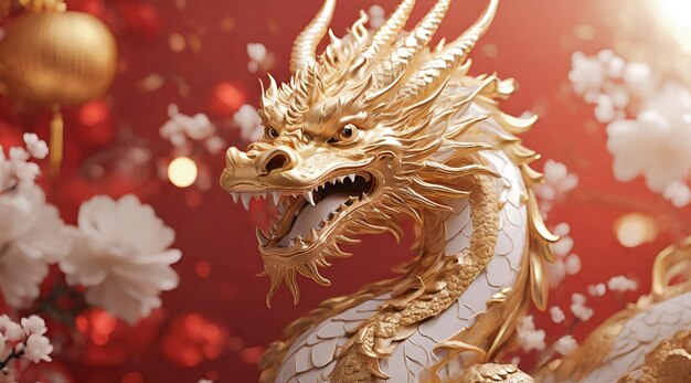 Gold Chinese Dragon