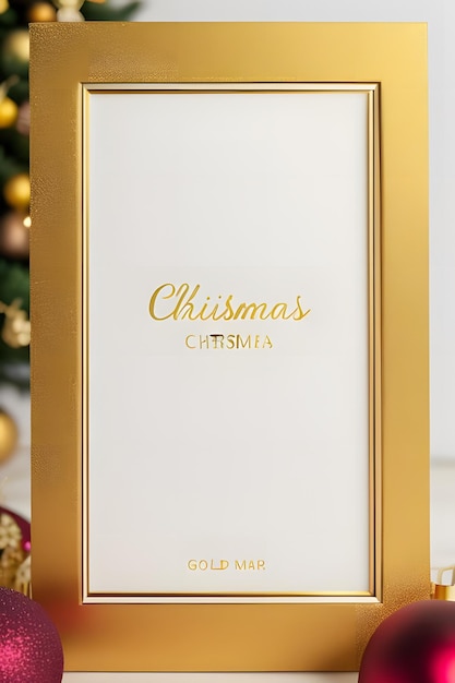 a gold christmas gift box with a gold label that says christmas