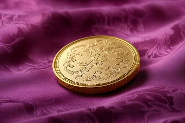 a gold coin with the word quot wish quot on it