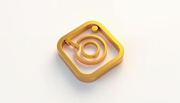 Photo a gold colored square with the number 8 on it