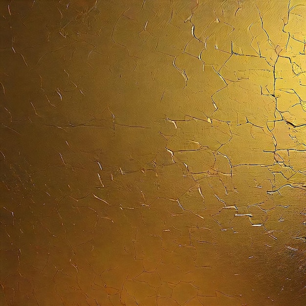 Photo a gold colored wall with a piece of metal with a small crack in it