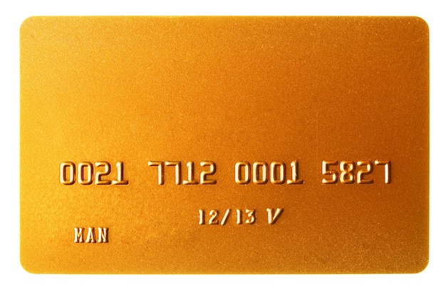 Gold credit card