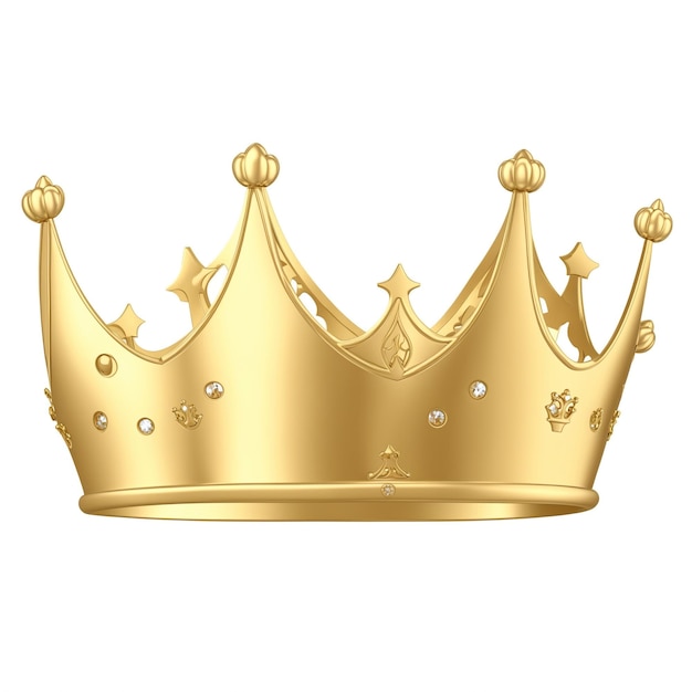 gold crown on white background