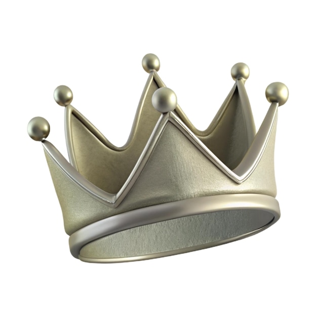 Photo a gold crown with silver balls on it