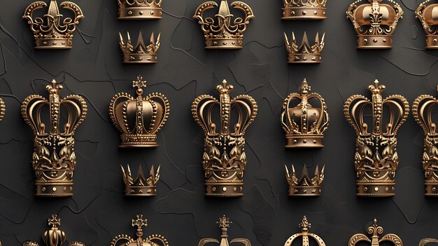 gold crowns for the king and queen of the king