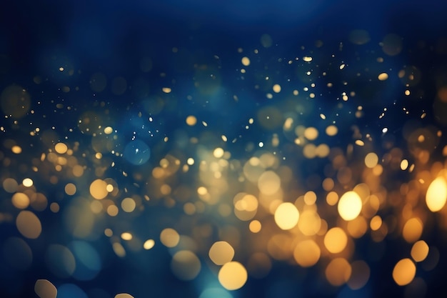 Gold and dark blue bokeh effect background light backgrounds glitter