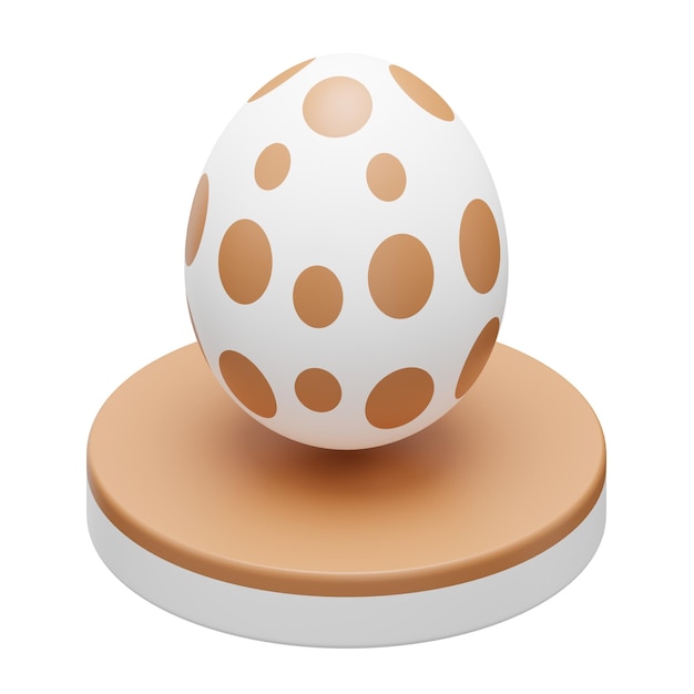 Gold egg podium easter 3d illustration