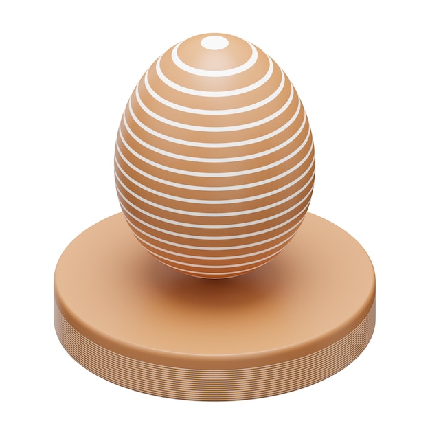 Gold egg podium easter 3d illustration