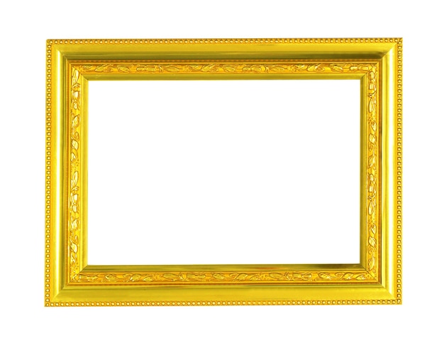 gold frame isolated on white background this has clipping path