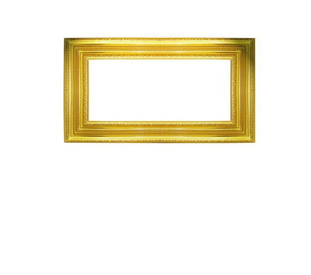 gold frame isolated on white background this has clipping path