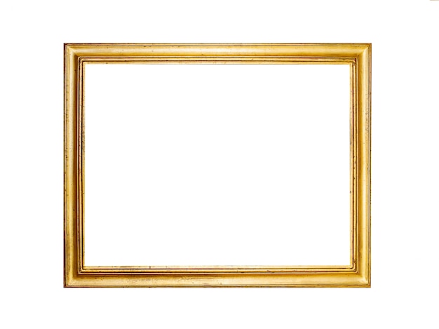 Gold frame on white