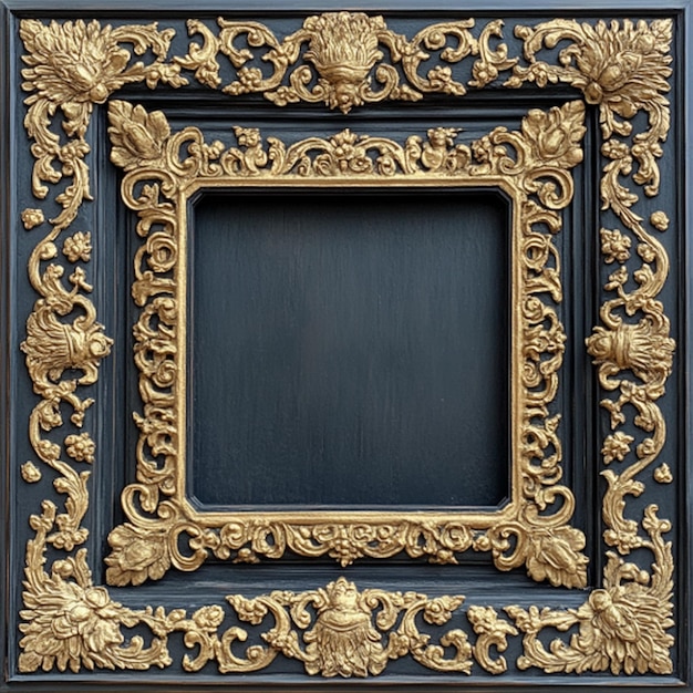 Photo a gold frame with a fish on it that says quot the word quot on it