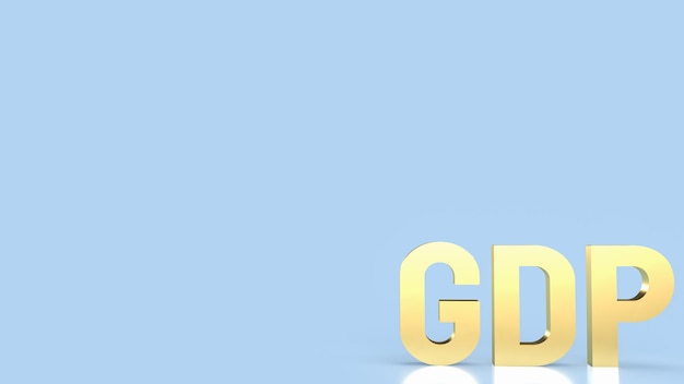 Gold gdp for business concept 3d rendering