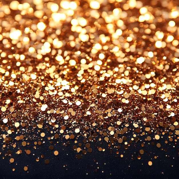 Photo gold glitter golden sparkle confetti shiny glittering dust isolated on white background