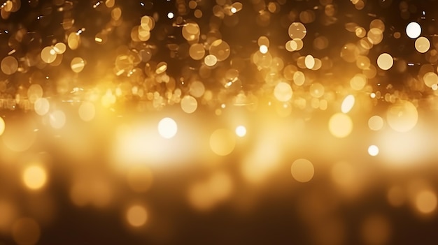 gold glitter sparkling abstract bokeh background Generative AI