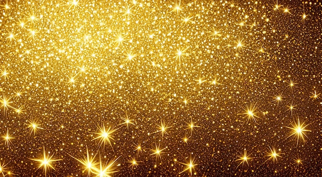 Gold Glitter textured blurred sparkling background