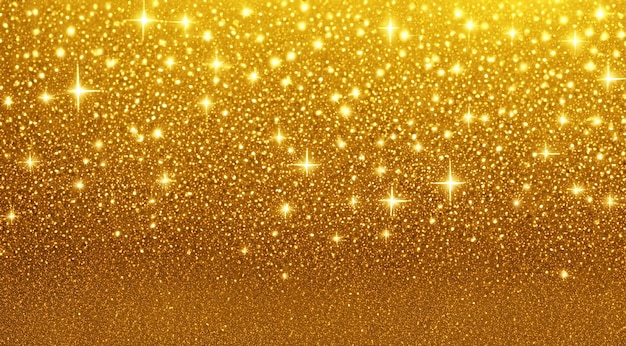 Gold Glitter textured blurred sparkling background