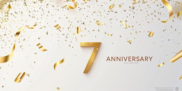 Photo a gold and gold anniversary card with the year of the year