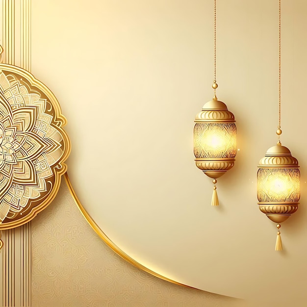 Photo a gold and gold lamp with a gold background and a design that says quot the moon quot