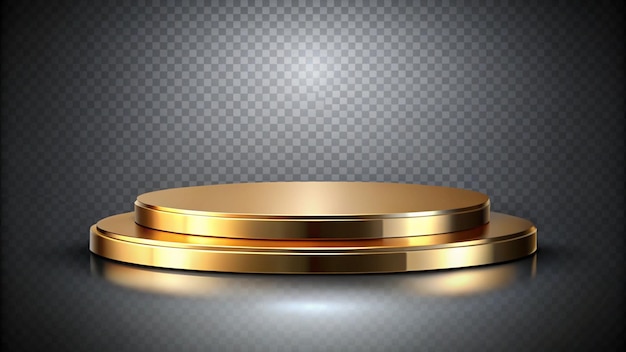 Photo gold and gold round object on a transparent background