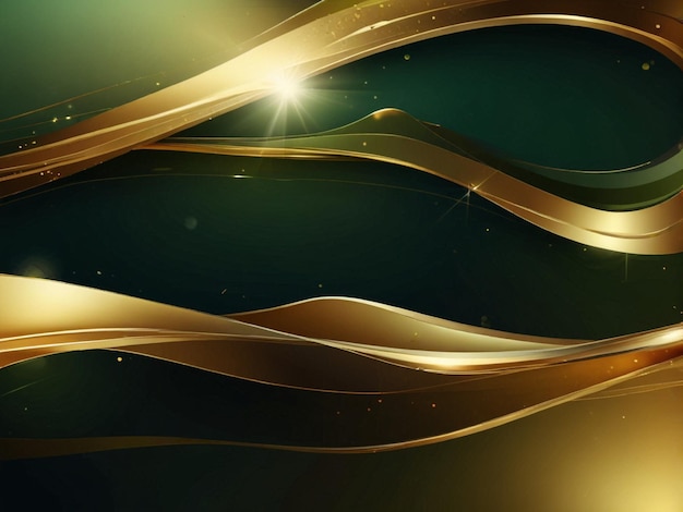 a gold and green background with gold and gold foil