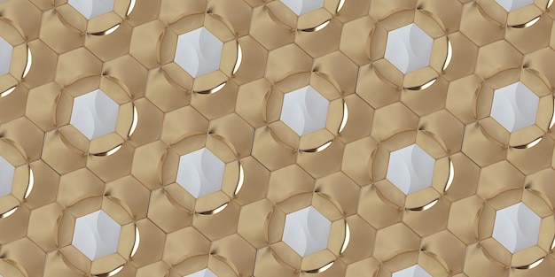 Gold hexagonal background Decorative panel