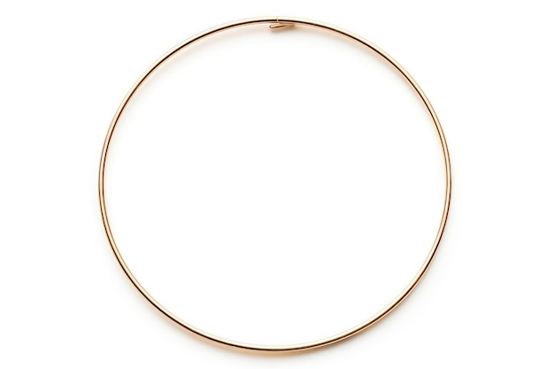 a gold hoop with a gold frame and a round top