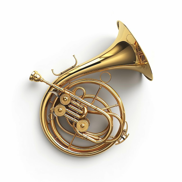 Photo a gold horn with the word  horn  on it