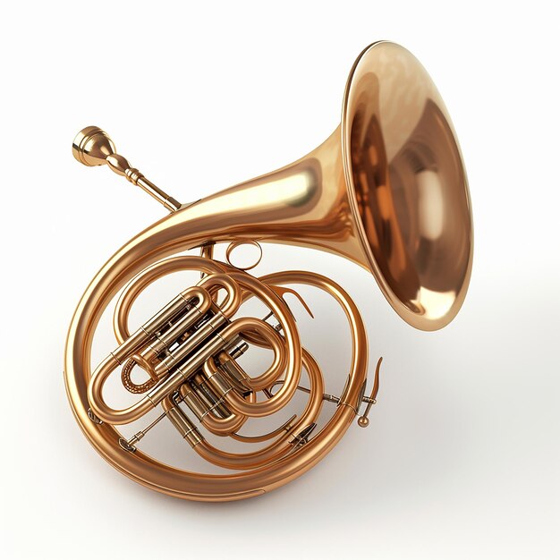 Photo a gold horn with the word  trumpet  on it