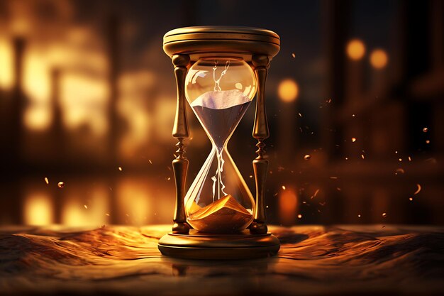 gold hourglass design concept