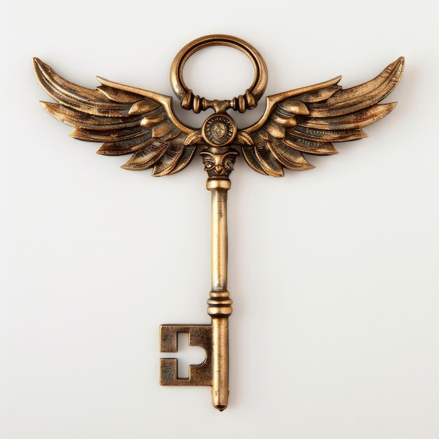 a gold key with a key that says  a  on it