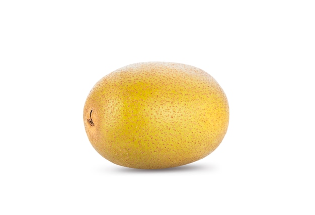 Gold kiwi fruit on a white surface