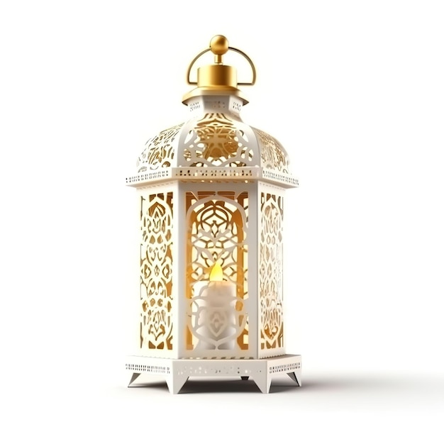 A gold lantern with the word " rama " on it