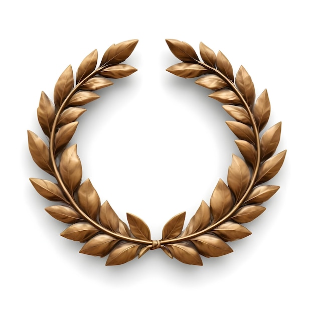 a gold laurel wreath with the word on it