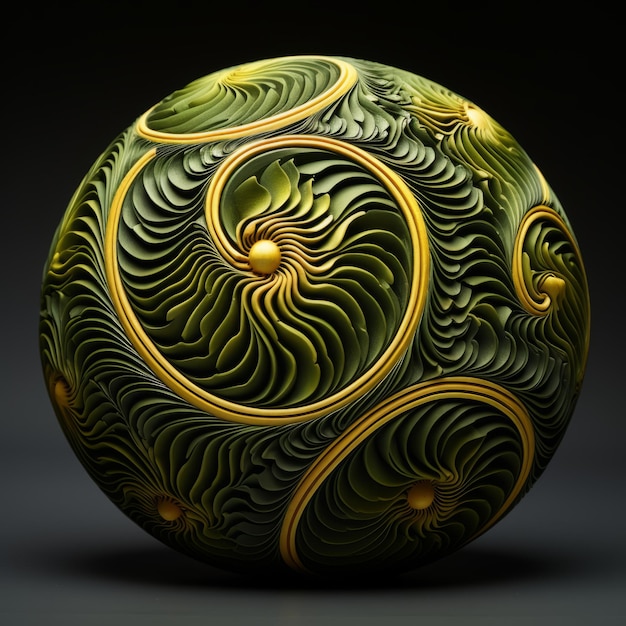 Gold Leaf Sphere Art A Mindbending Fusion Of Zbrush And Art Nouveau