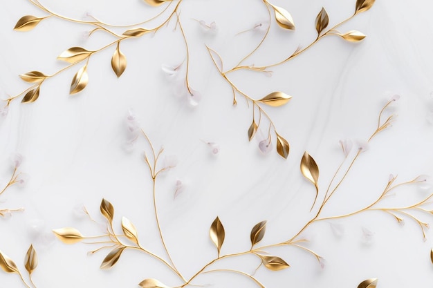 gold leaf on a white background.