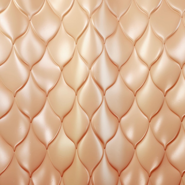 Photo a gold leather cushion with a pattern of diamonds