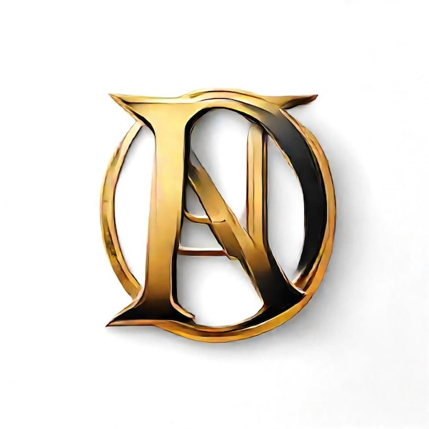 a gold letter a is on a gold background