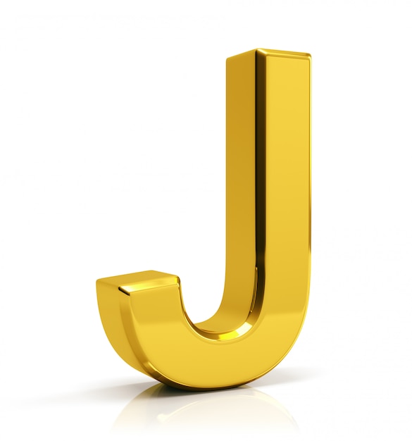 Gold letter J